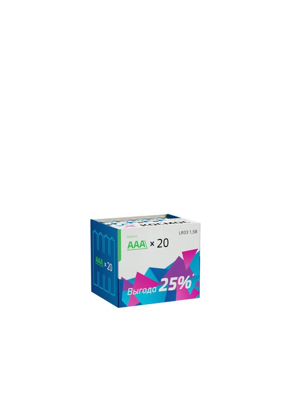 элемент питания алкалиновый aaa/lr03 (уп.20шт) космос koclr0320box с доставкой по МСК, категория гальванический элемент