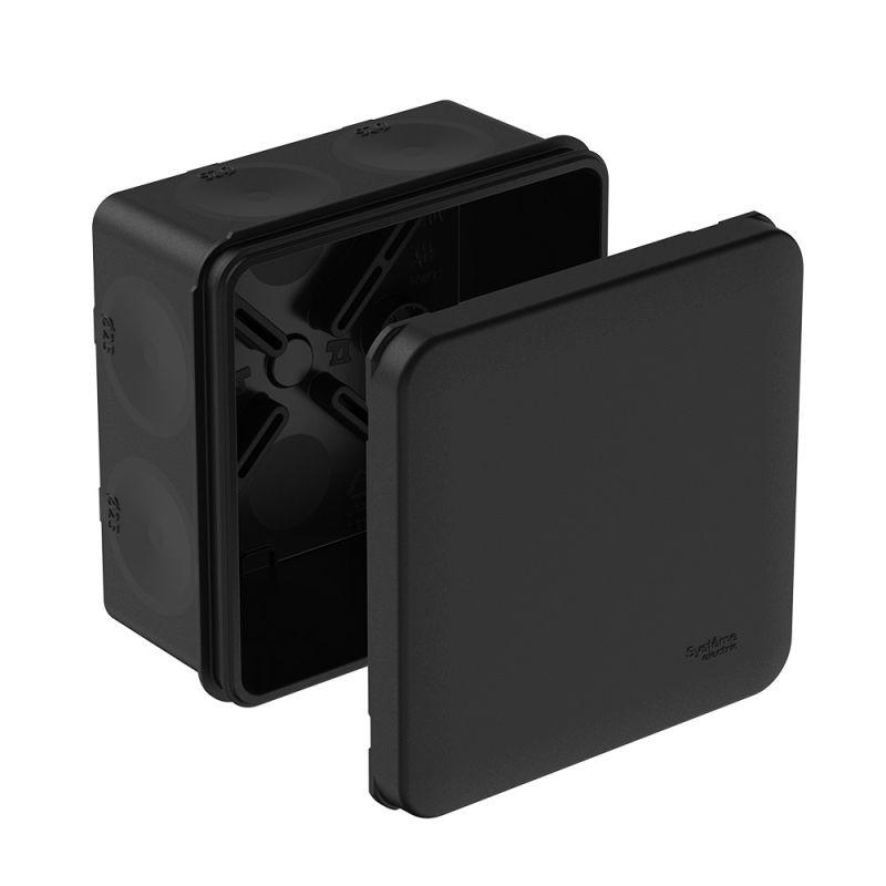 коробка распределительная multibox ip66 85х85х42 diy (со стикером) черн. se imt352971 с доставкой по МСК, категория распределительная коробка/корпус для монтажа на стене и на потолке