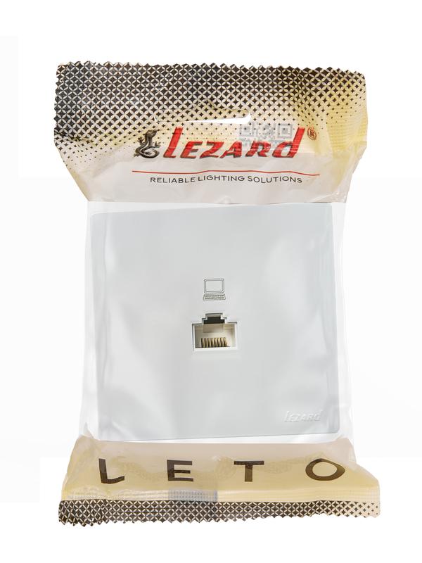 розетка комп 1-мест. leto бел. lezard 752-0200-139 с доставкой по МСК, категория розетка медная коммуникационная (витая пара)