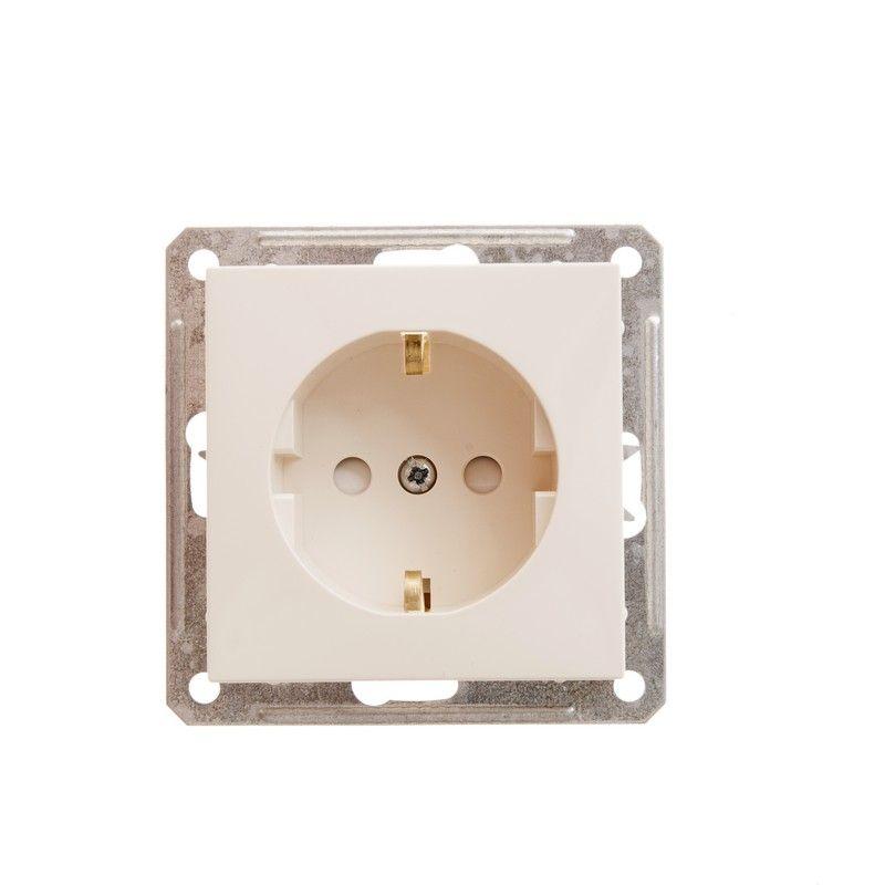 розетка 1-м сп w59 16а ip20 с заземл. защ. шторки механизм сл. кость se rs16-152-2-86 с доставкой по МСК, категория розетка штепсельная
