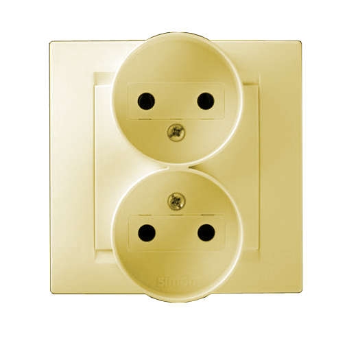 розетка 2-м сп simon15 16а ip20 250в без заземл. винт. клеммы сл. кость simon 1590457-031 с доставкой по МСК, категория розетка штепсельная