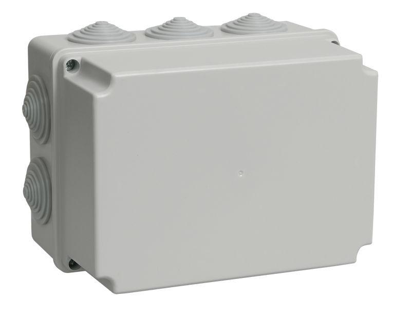 коробка распаячная оп 190х140х120 ip44 км41245 (10 каб.ввод.) iek uko10-190-140-120-k41-44 с доставкой по МСК, категория распределительная коробка/корпус для монтажа на стене и на потолке