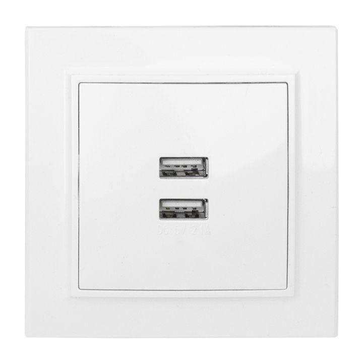 розетка usb 2-м сп минск 2.1а бел. ekf err-2usb-100 с доставкой по МСК, категория электропитание usb