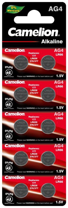 элемент питания алкалиновый "таблетка" lr626/377a/177/g 4 mercury free ag4-bp0%hg для часов bl-10 (блист.10шт) camelion 12812 с доставкой по МСК, категория гальванический элемент