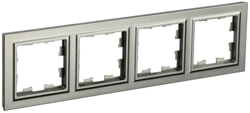 рамка 4-м brite ру-4-брш шампань iek br-m42-k37 с доставкой по МСК, категория рамка декоративная для электроустановочных устройств