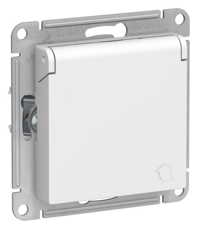розетка atlasdesign 16а ip20 с заземл. защ. шторки с крышкой механизм лотос se atn001346 с доставкой по МСК, категория розетка штепсельная