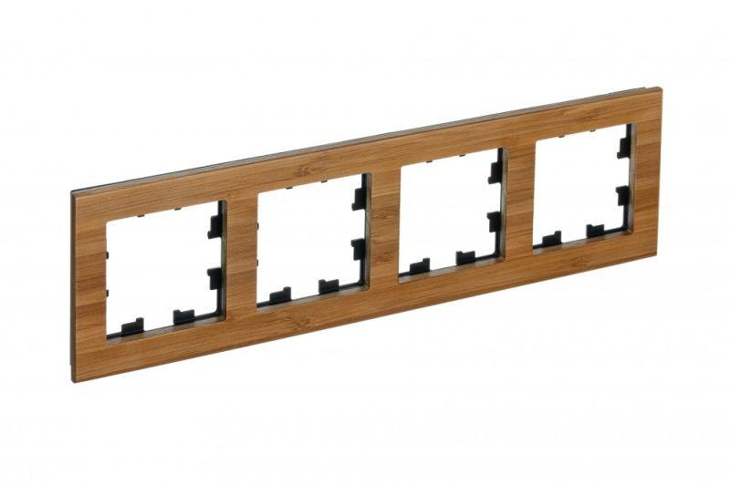 рамка 4-м atlasdesign nature дерево бамбук se atn353204 с доставкой по МСК, категория рамка декоративная для электроустановочных устройств