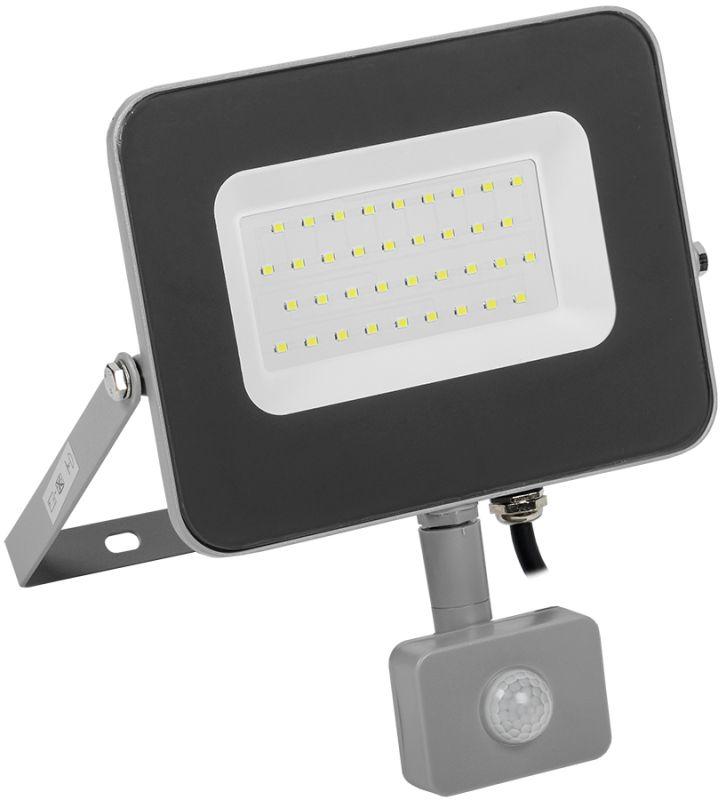 прожектор светодиодный сдо 07-30д 30вт 6500к ip54 с датчиком движ. сер. iek lpdo702-30-k03 с доставкой по МСК, категория светильник направленного света/ прожектор/ даунлайт
