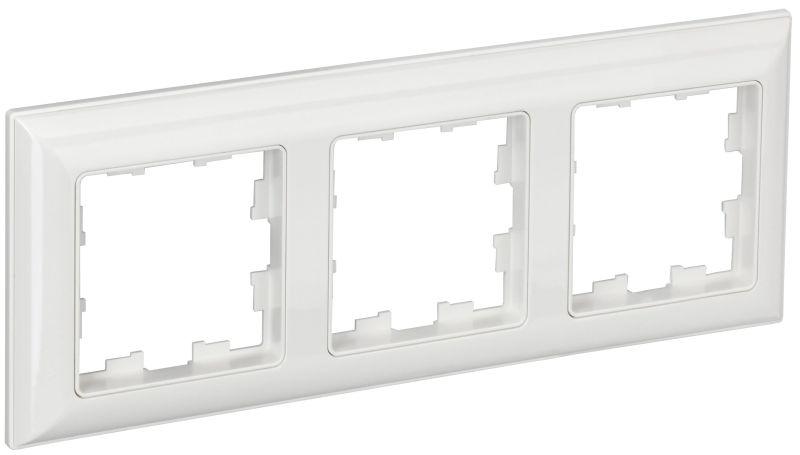 рамка 3-м brite ру-3-бр бел./бел. iek br-m32-12-k01 с доставкой по МСК, категория рамка декоративная для электроустановочных устройств