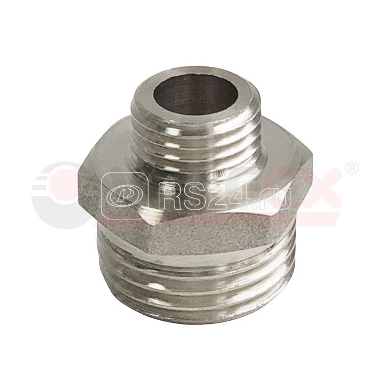 ниппель никелированный переходной нр 1 1/2дюйм - нр 3/4дюйм (50/5) valfex vf.580.n.112.034 с доставкой по МСК, категория соединитель труб на 2 присоединения
