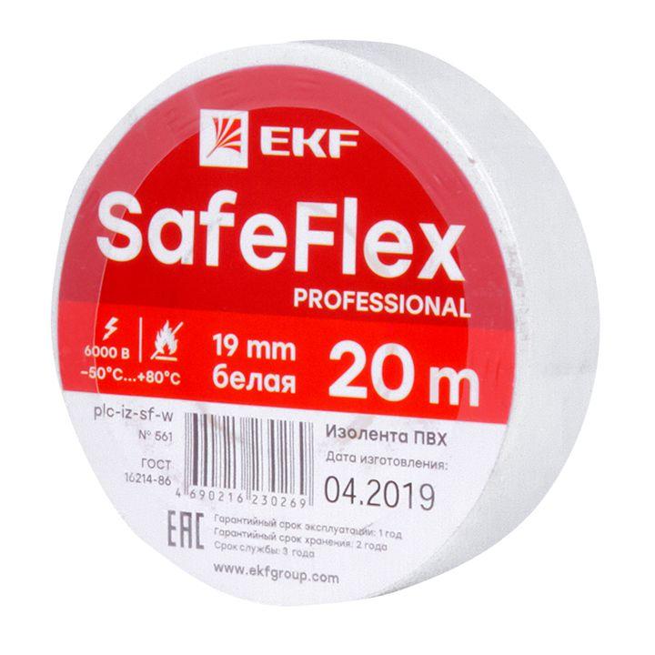 изолента пвх 19мм (рул.20м) бел. safeflex ekf plc-iz-sf-w с доставкой по МСК, категория скотч и изоляционная лента