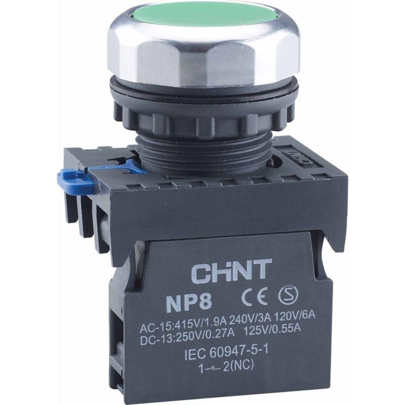 кнопка управления np8-10bn/3 без подсветки зел. 1но ip65 (r) chint 667232 с доставкой по МСК, категория кнопка нажимная в сборе
