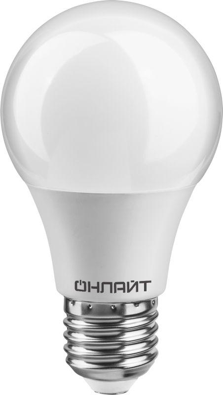 лампа светодиодная 71 650 oll-a60-10-230-4k-e27 10вт грушевидная 4000к нейтр. бел. e27 820лм 220-240в онлайт 71650 с доставкой по МСК, категория лампа светодиодная