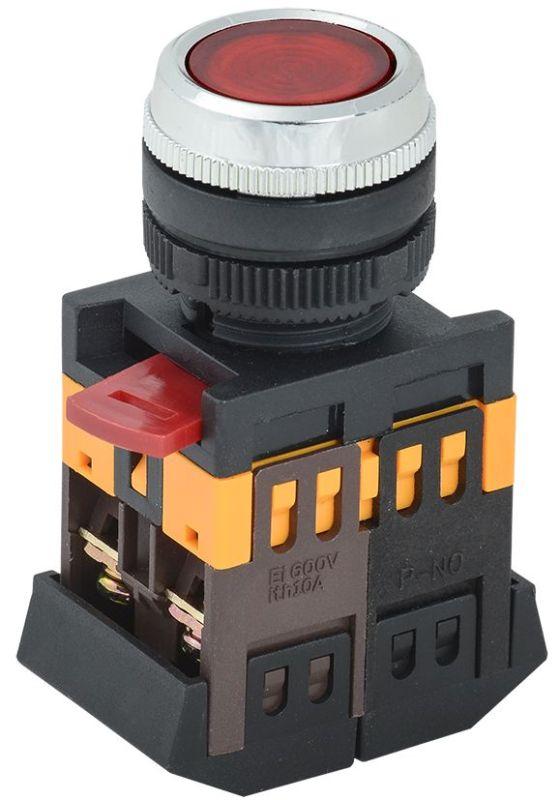 кнопка ablfs-22 d22мм 1з+1р 240в неон кр. iek bbt30-ablfs-k04 с доставкой по МСК, категория кнопка нажимная в сборе