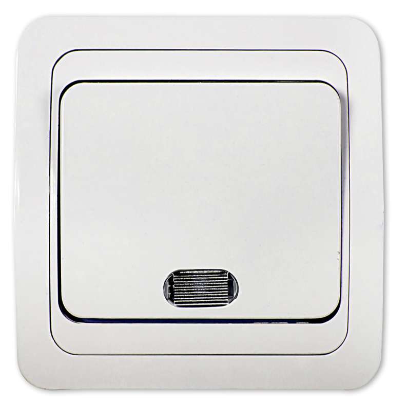 выключатель 1-кл. сп classico 2121 10а ip20 с подсветкой бел. asd / in home 4680005959853 с доставкой по МСК, категория выключатели, переключатели
