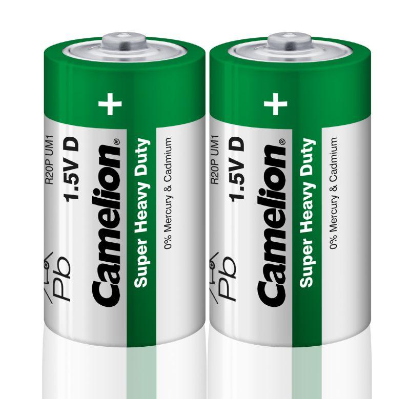 элемент питания солевой d/r20 r20p-sp2g 1.5в sr-2 (уп.2шт) camelion 1662 с доставкой по МСК, категория гальванический элемент