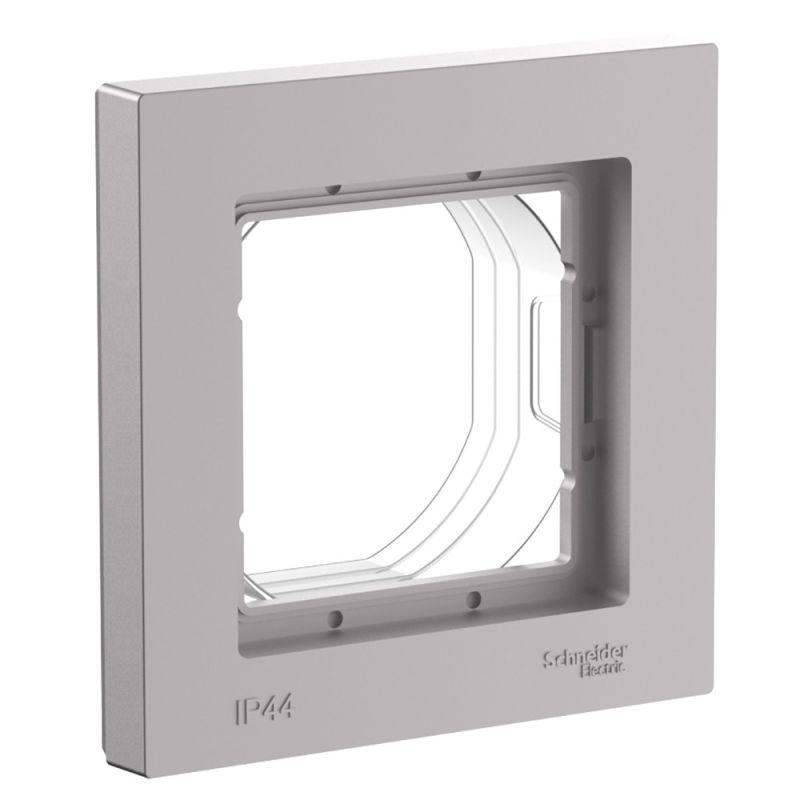 рамка 1-м atlasdesign aqua ip44 алюм. se atn440301 с доставкой по МСК, категория рамка декоративная для электроустановочных устройств