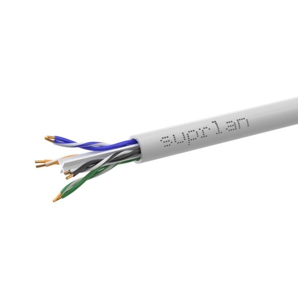 кабель витая пара u/utp кат.6 4х2х23awg solid cu pvc six сер. (м) suprlan 01-0316-1 с доставкой по МСК, категория кабель для связи и передачи данных