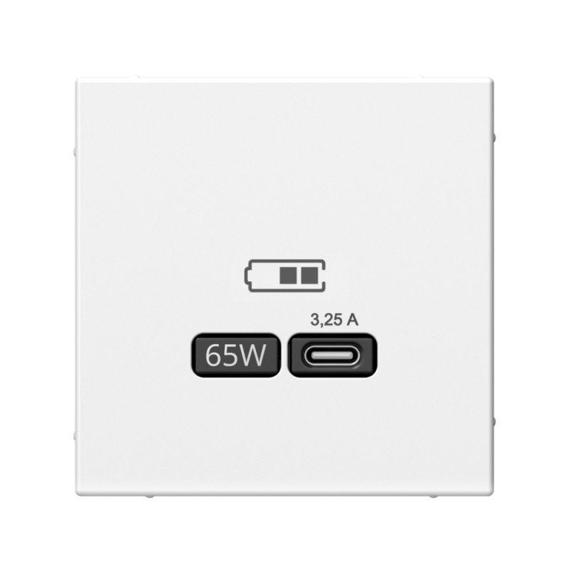 розетка usb artgallery тип c 65вт qc pd высокоскор. зу механизм бел. se gal000127 с доставкой по МСК, категория электропитание usb