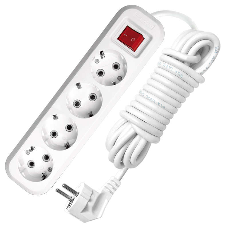 удлинитель 4х3м с заземл. 13а ip20 s-304 пвс 3х1 с выкл. universal 9631990 с доставкой по МСК, категория блок розеток, удлинитель