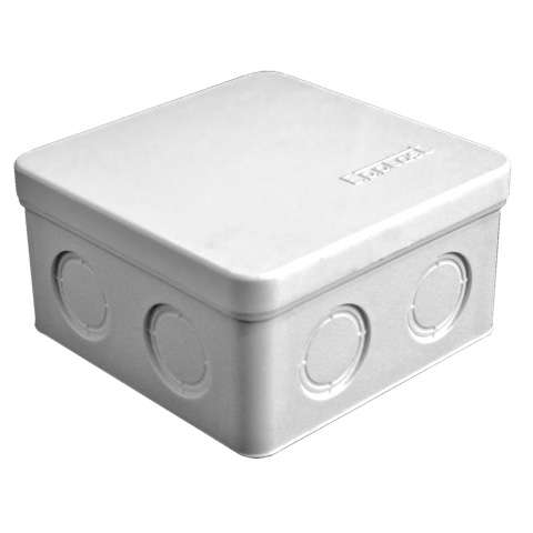 коробка распределительная оп 105х105х56мм ip54 7 выходов без гермовводов крышка защелкивающаяся сер. epplast 105032 с доставкой по МСК, категория распределительная коробка/корпус для монтажа на стене и на потолке