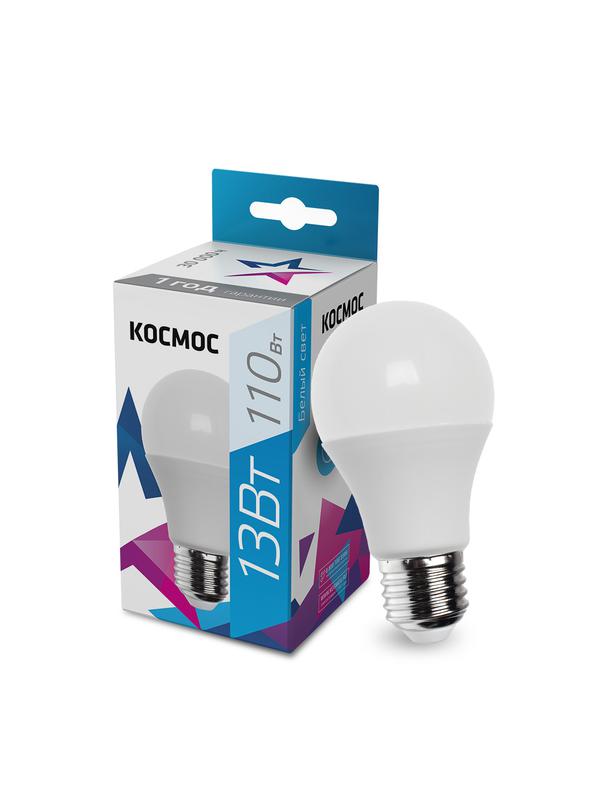 лампа светодиодная a60 13вт 4500к e27 220в космос lkecled13wa60e2745 с доставкой по МСК, категория лампа светодиодная