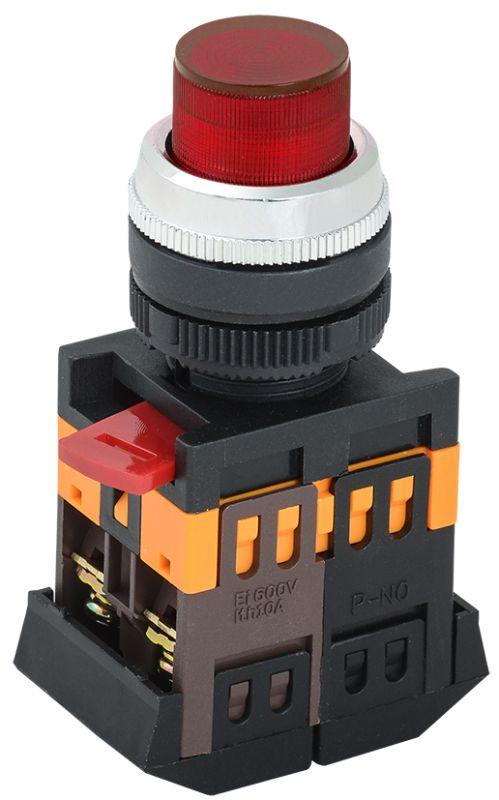 кнопка ablfp-22 d22мм 1з+1р 240в неон кр. iek bbt20-ablfp-k04 с доставкой по МСК, категория кнопка нажимная в сборе