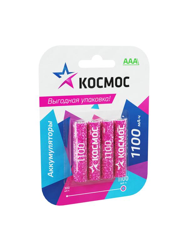 аккумулятор aaa/r03 1100ма.ч ni-mh (блист.4шт) космос kocr03nimh1100mah4bl с доставкой по МСК, категория гальванический элемент