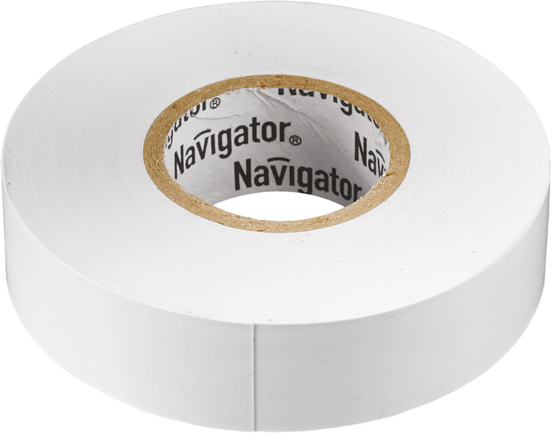изолента пвх 15мм (рул.20м) бел. nit-b15-20/wh navigator 71102 с доставкой по МСК, категория скотч и изоляционная лента