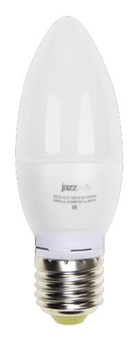 лампа светодиодная pled-eco 5вт c37 свеча 4000к нейтр. бел. e27 400лм 230в jazzway 2855329a с доставкой по МСК, категория лампа светодиодная