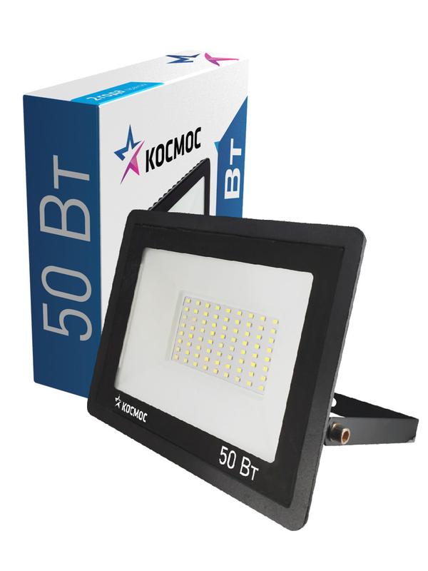 прожектор светодиодный 50вт 6500к ip65 4000лм космос k_pr5_led_50 с доставкой по МСК, категория светильник направленного света/ прожектор/ даунлайт