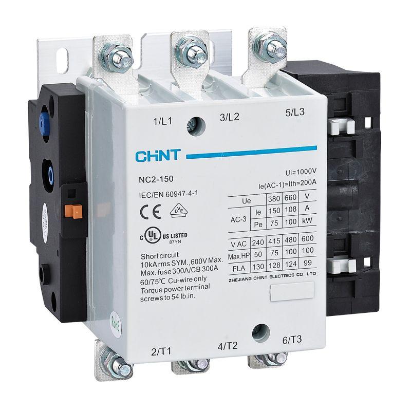 контактор nc2-150 150а кат. 380-415в ac ac-3 (r) chint 671691 с доставкой по МСК, категория контактор