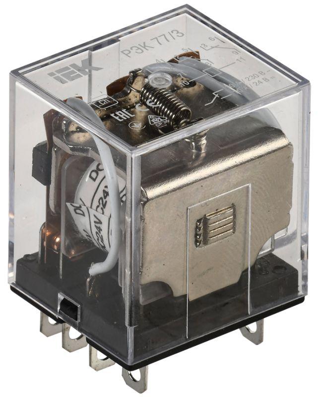 реле рэк 77-3 10а 24в dc iek rrp10-3-10-024d с доставкой по МСК, категория реле коммутационное