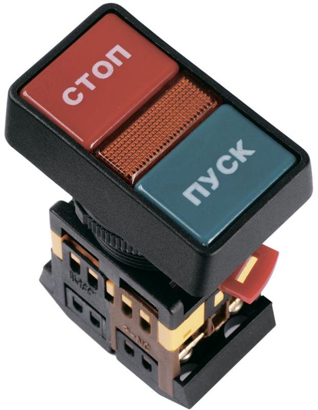 кнопка ppbb-30n "пуск-стоп" d30мм 1з+1р 240в неон iek bbd21-ppbb-k51 с доставкой по МСК, категория кнопка нажимная в сборе