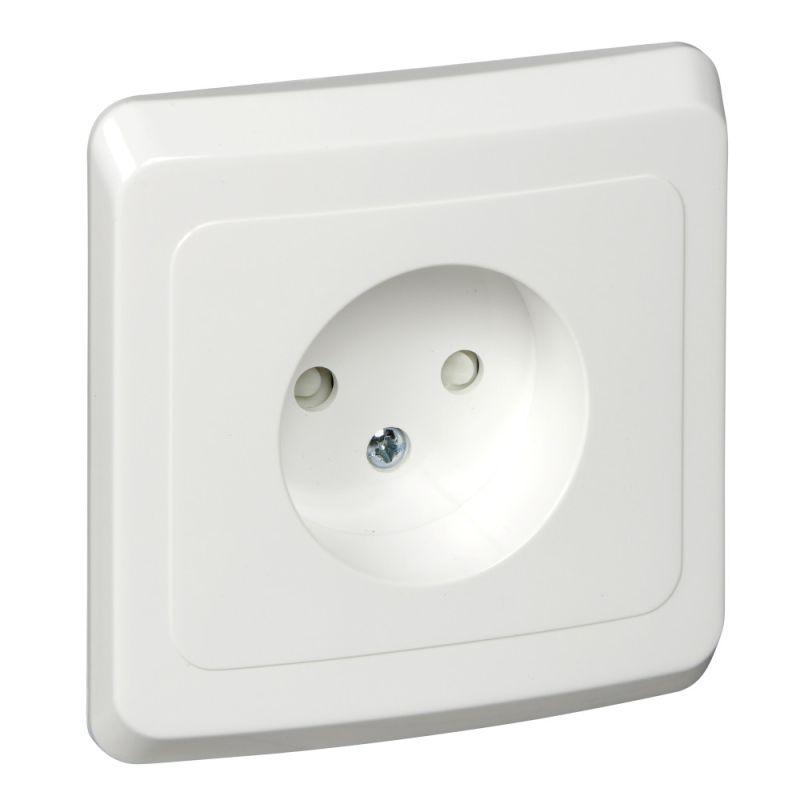 розетка 1-м сп этюд 16а ip20 250в без заземл. защ. шторки бел. se pc16-002b с доставкой по МСК, категория розетка штепсельная