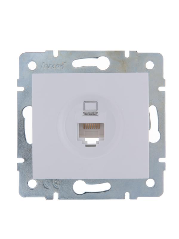 розетка компьютерная 1-м сп karina rj45 механизм бел. lezard 707-0288-139 с доставкой по МСК, категория розетка медная коммуникационная (витая пара)
