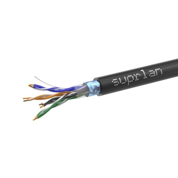 кабель витая пара f/utp кат.5e 4х2х0.51 solid cu pe out premium (м) suprlan 01-1010-4 с доставкой по МСК, категория кабель для связи и передачи данных