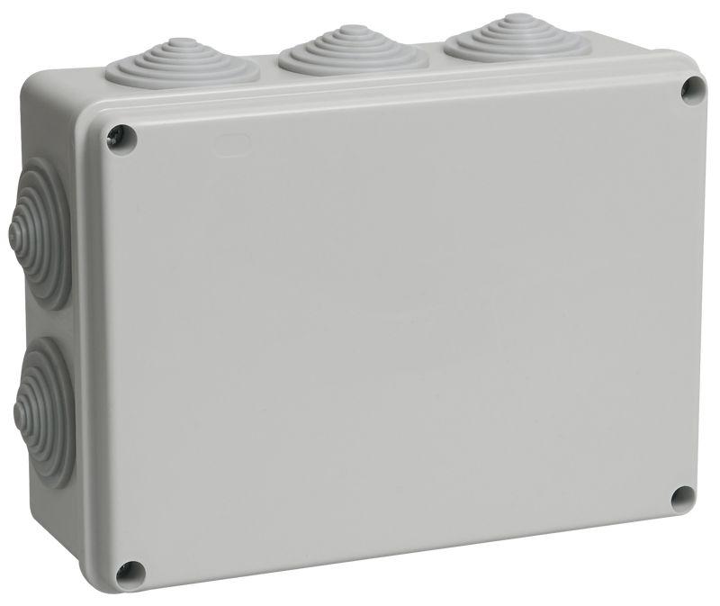 коробка распаячная оп 190х140х70 ip44 км41243 ral7035 iek uko11-190-140-070-k41-44 с доставкой по МСК, категория распределительная коробка/корпус для монтажа на стене и на потолке