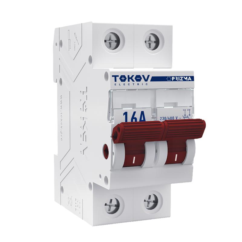 выключатель нагрузки модульный 2п 16а tokov electric tke-pz60-mdsi-2-16 с доставкой по МСК, категория выключатель/переключатель модульный для распределительного щита