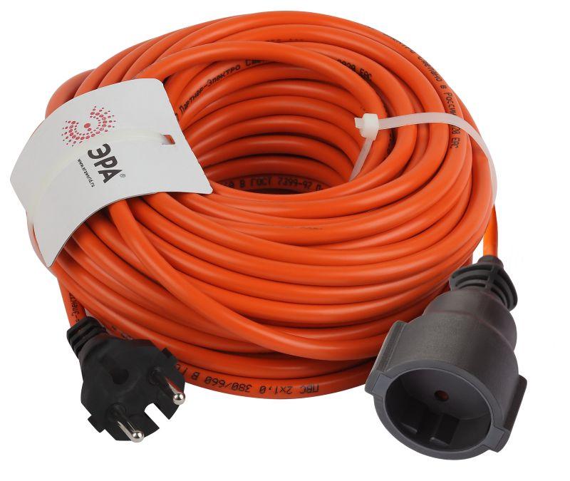 удлинитель-шнур 1х20м без заземл. 10а ip20 upx-1-2х1-20m пвс 2х1 (бухта) эра б0046806 с доставкой по МСК, категория блок розеток, удлинитель
