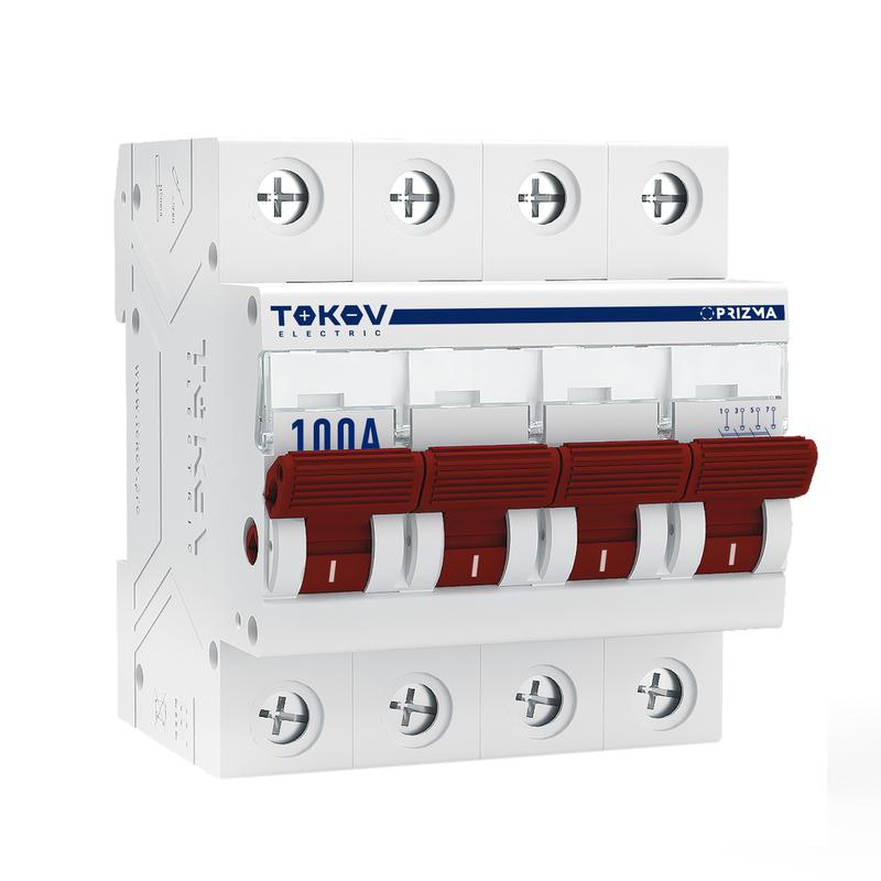 выключатель нагрузки модульный 4п 100а tokov electric tke-pz60-mdsi-4-100 с доставкой по МСК, категория выключатель/переключатель модульный для распределительного щита