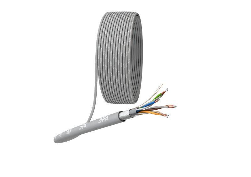 кабель витая пара f/utp кат.5e 4х2х24awg solid cca pvc simple сер. (м) эра б0044440 с доставкой по МСК, категория кабель для связи и передачи данных