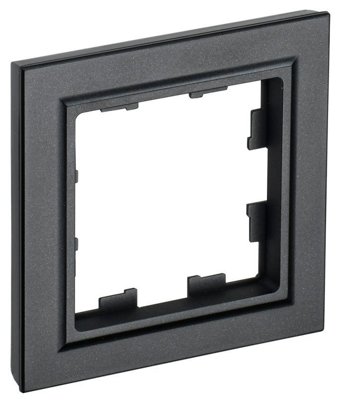 рамка 1-м brite ру-1-брч черн. iek br-m12-k02 с доставкой по МСК, категория рамка декоративная для электроустановочных устройств