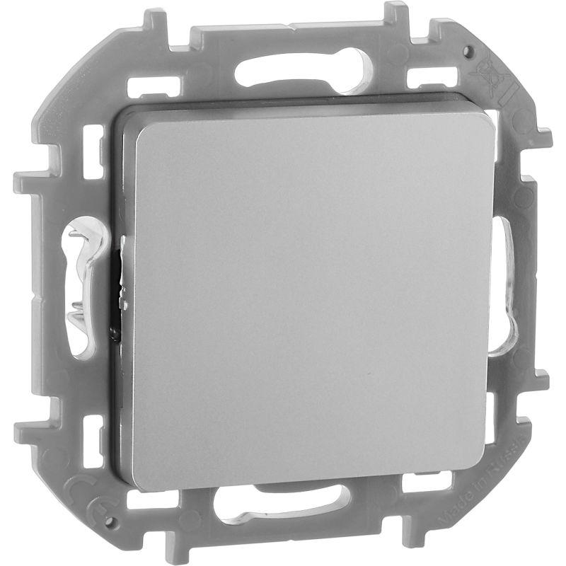 выключатель 1-кл. inspiria 10а ip20 250в 10ax механизм алюм. iek 673602 с доставкой по МСК, категория выключатели, переключатели