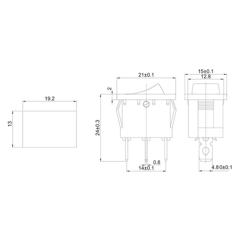 выключатель клавишный 12в 15а (3с) on-off красн. с подсветкой mini (rwb-206-1; sc-768) rexant 36-2170 с доставкой по МСК, категория кнопка нажимная в сборе