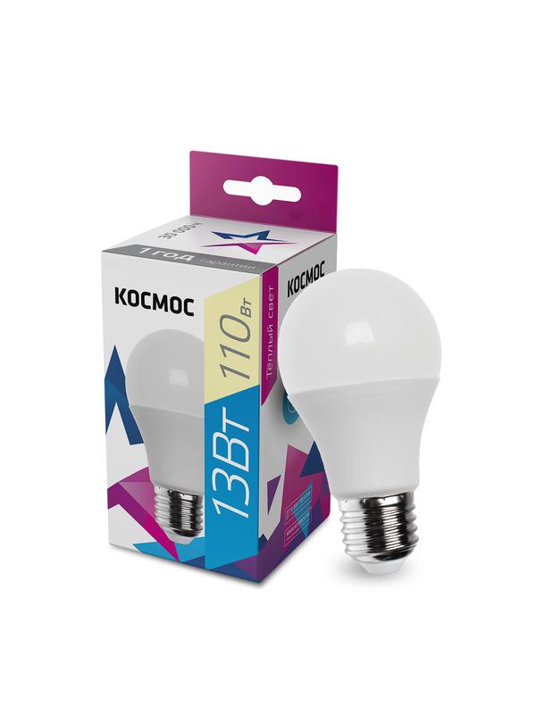 лампа светодиодная a60 13вт 3000к e27 220в космос lkecled13wa60e2730 с доставкой по МСК, категория лампа светодиодная