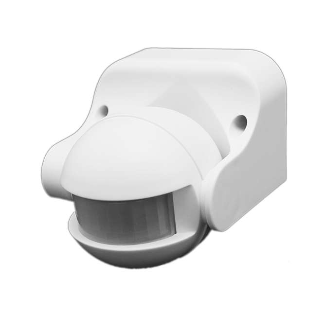 датчик движения pms-ir 009 1200вт 180град. 12м ip44 wh jazzway 5012912 с доставкой по МСК, категория датчик движения комплектный