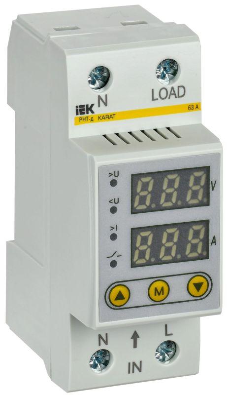 реле напряжения и тока рнт-д 1ф 36мм 63а karat iek ivc21-1-63 с доставкой по МСК, категория реле напряжения