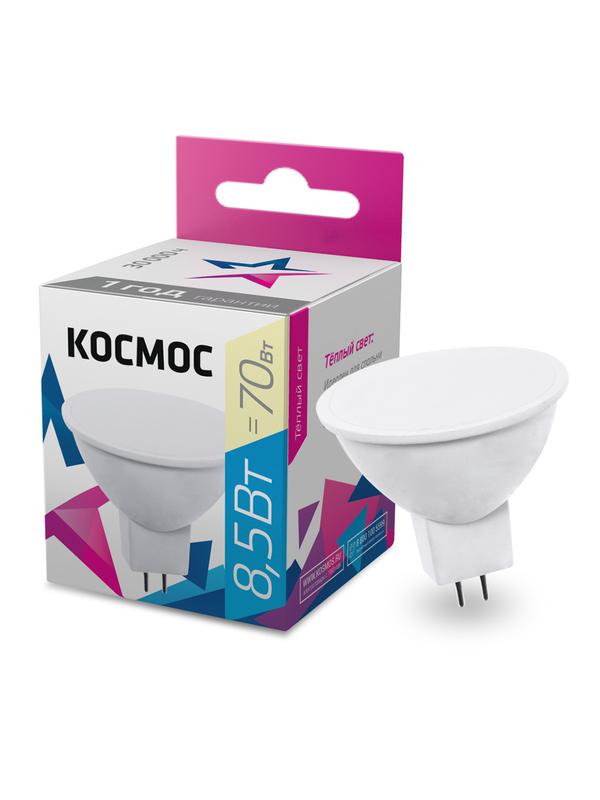 лампа светодиодная jcdr 8.5вт 220в gu5.3 3000к космос lkecled8.5wjcdrc30 с доставкой по МСК, категория лампа светодиодная