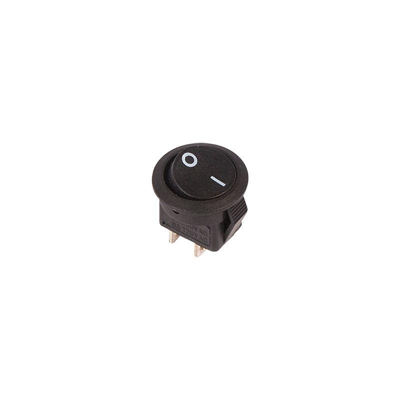 выключатель клавишный 250в 6а (2с) on-off круглый черн. micro (rwb-105; sc-214) rexant 36-2510 с доставкой по МСК, категория кнопка нажимная в сборе